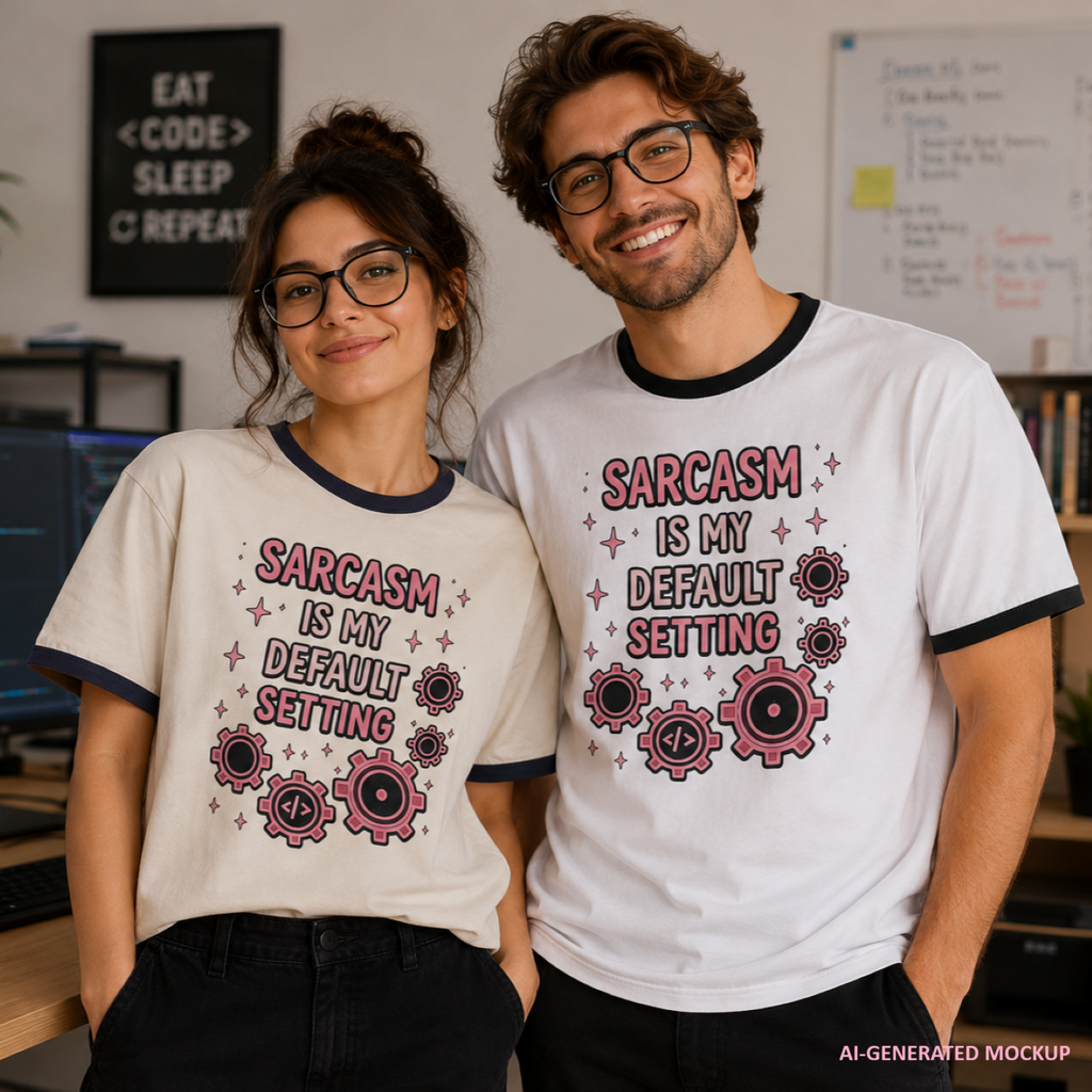 Sarcasm Is My Default Setting Unisex Ringer T-Shirt