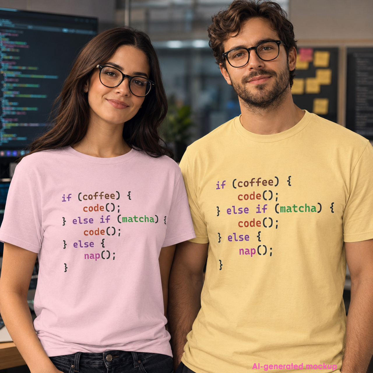 if (coffee) { code(); } else if (matcha) { code(); } else { nap(); } Unisex Heavy Cotton T-shirt