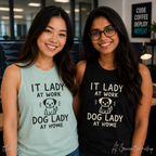 IT Lady at Work Dog Lady at Home Crop Tank Top