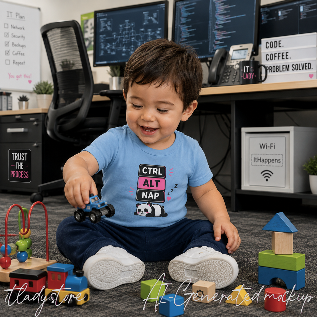Ctrl Alt Nap Cute Sleeping Panda Baby Shirt