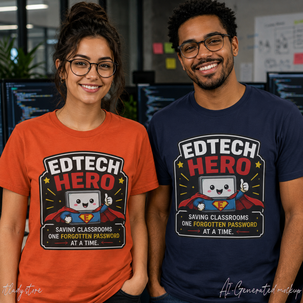 EdTech Hero Saving Classrooms One Forgotten Password at a Time Unisex Softstyle T-Shirt