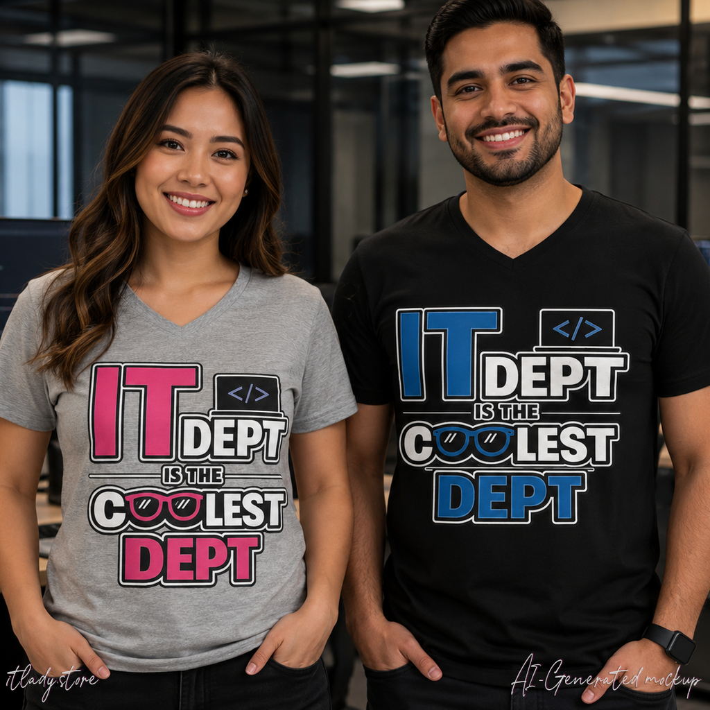IT Dept Is The Coolest Dept Unisex V-Neck Tee