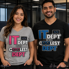 IT Dept Is The Coolest Dept Unisex V-Neck Tee