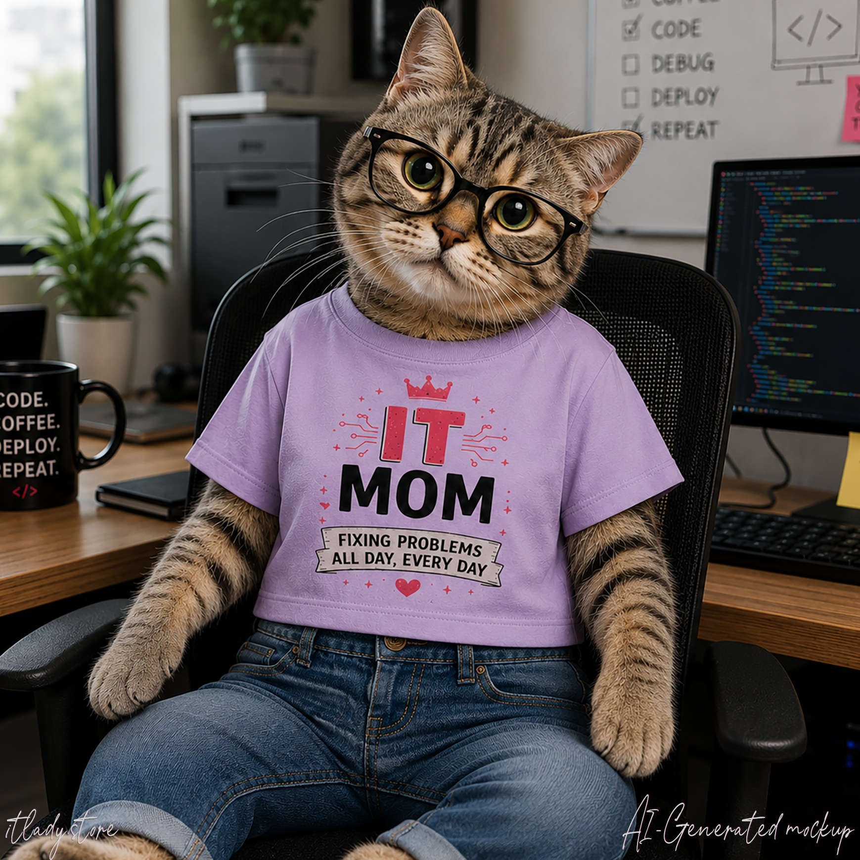 IT Mom: Fixing Problems All Day, Every Day Boxy Tee