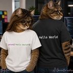 Front: print("Hello World") Back: Hello World Programmer Unisex Softstyle T-Shirt