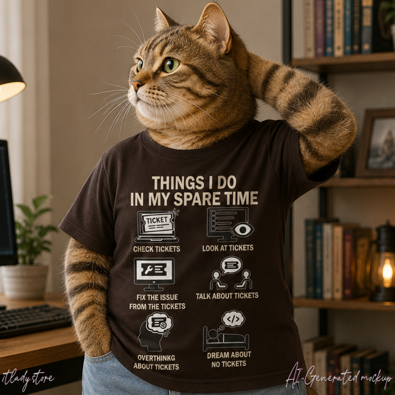 Things I Do In My Spare Time Ticket Obsessed Unisex Heavy Cotton T-Shirt
