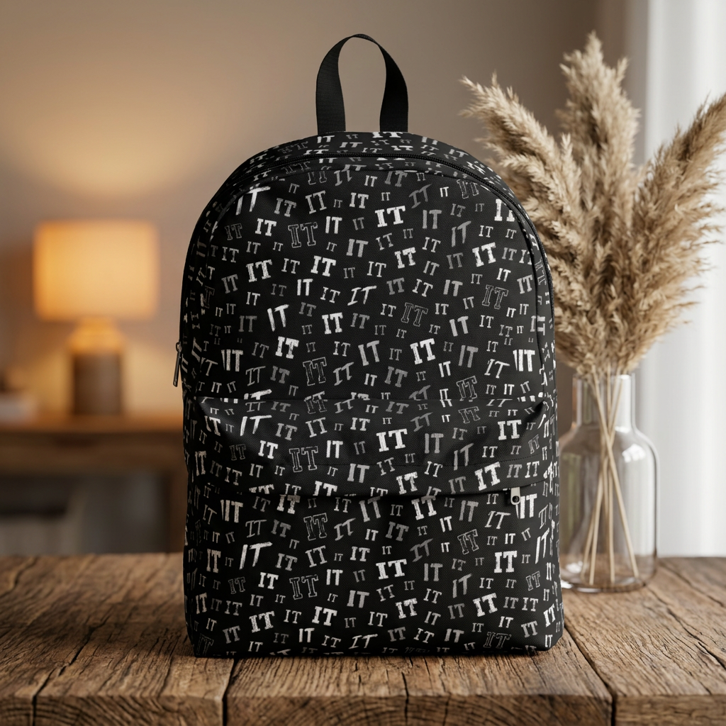 IT Black and White Pattern Unisex Backpack