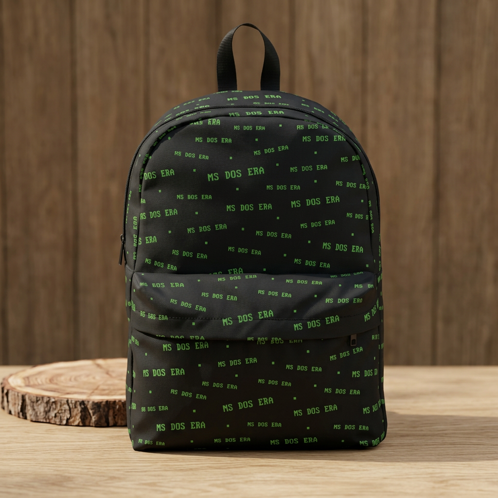 MS DOS Era Retro Code Pattern Backpack