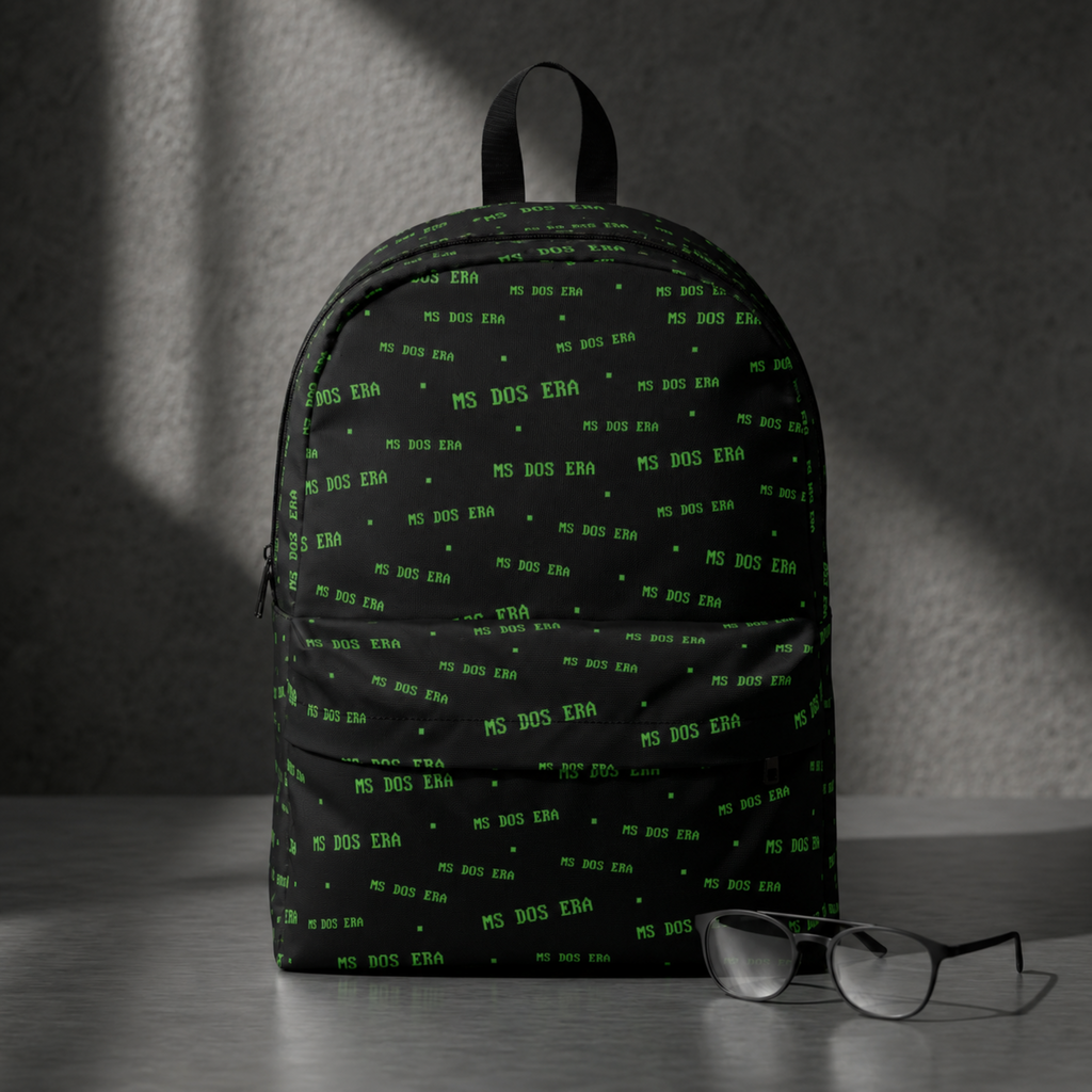 MS DOS Era Retro Code Pattern Backpack