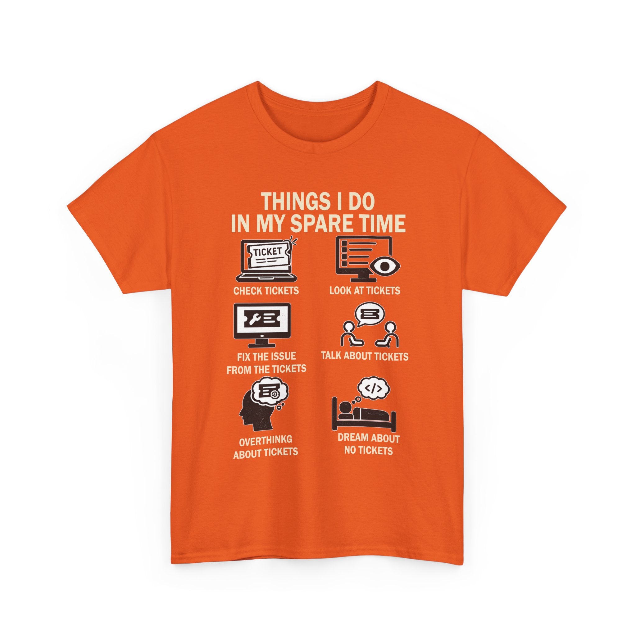 Things I Do In My Spare Time Ticket Obsessed Unisex Heavy Cotton T-Shirt