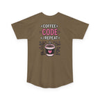 COFFEE CODE REPEAT Programmer Unisex Long T‑Shirt