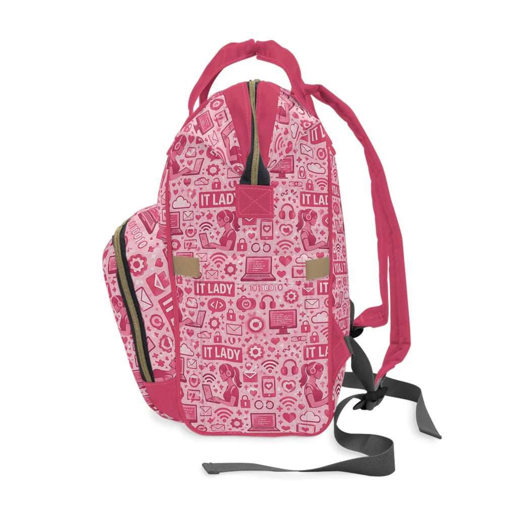 Pink 'IT LADY' Multifunctional Travel Backpack