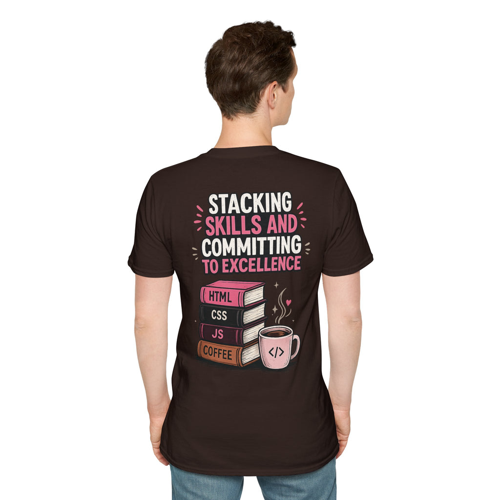 Stacking Stills and Committing to Excellence Unisex Softstyle T-Shirt