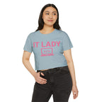 IT Lady with Laptop Crop Top T-Shirt