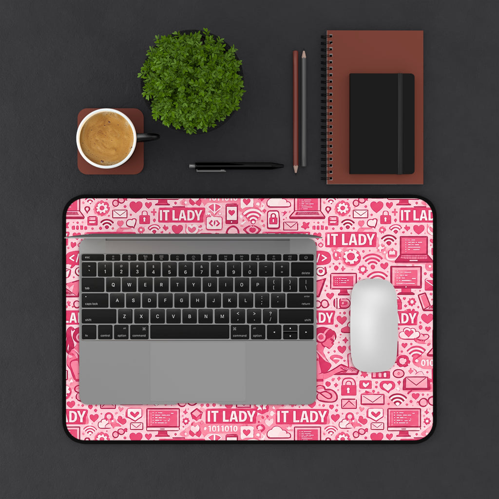 IT Lady Pink Pattern Desk Mat
