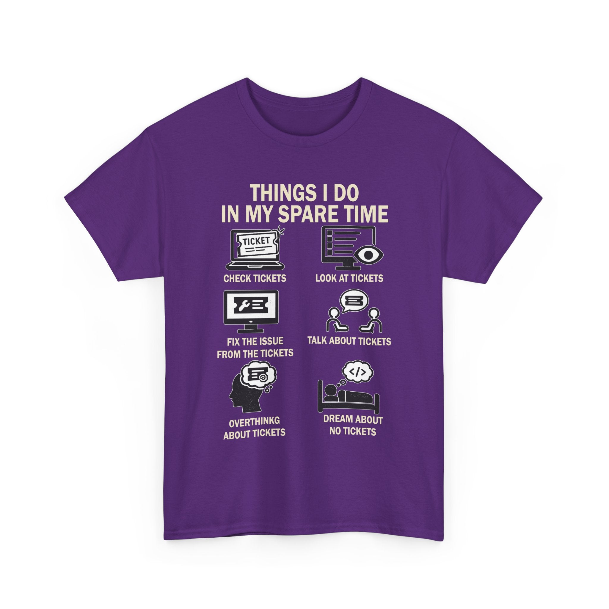 Things I Do In My Spare Time Ticket Obsessed Unisex Heavy Cotton T-Shirt