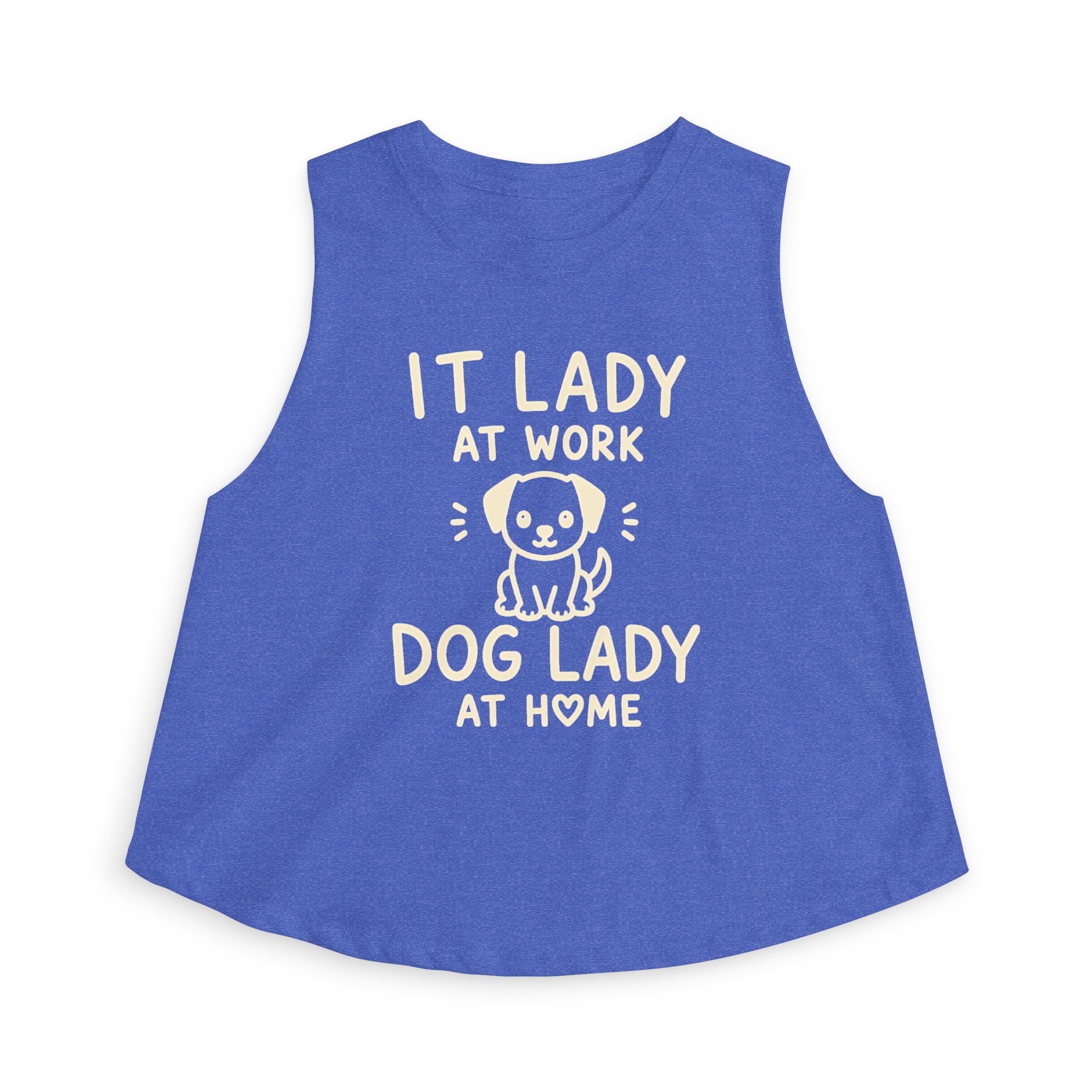 IT Lady at Work Dog Lady at Home Crop Tank Top