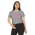 IT Lady with Laptop Crop Top T-Shirt