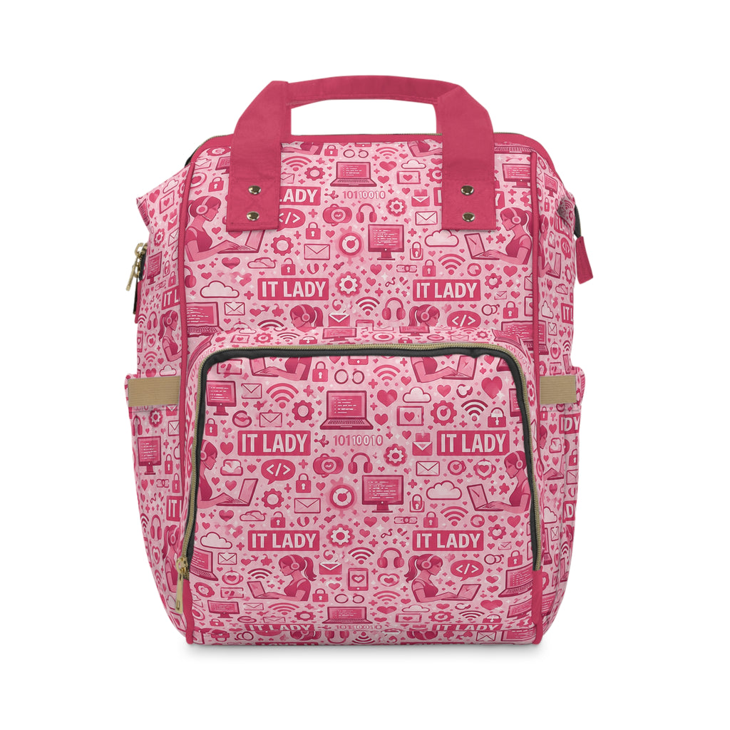 Pink 'IT LADY' Multifunctional Travel Backpack