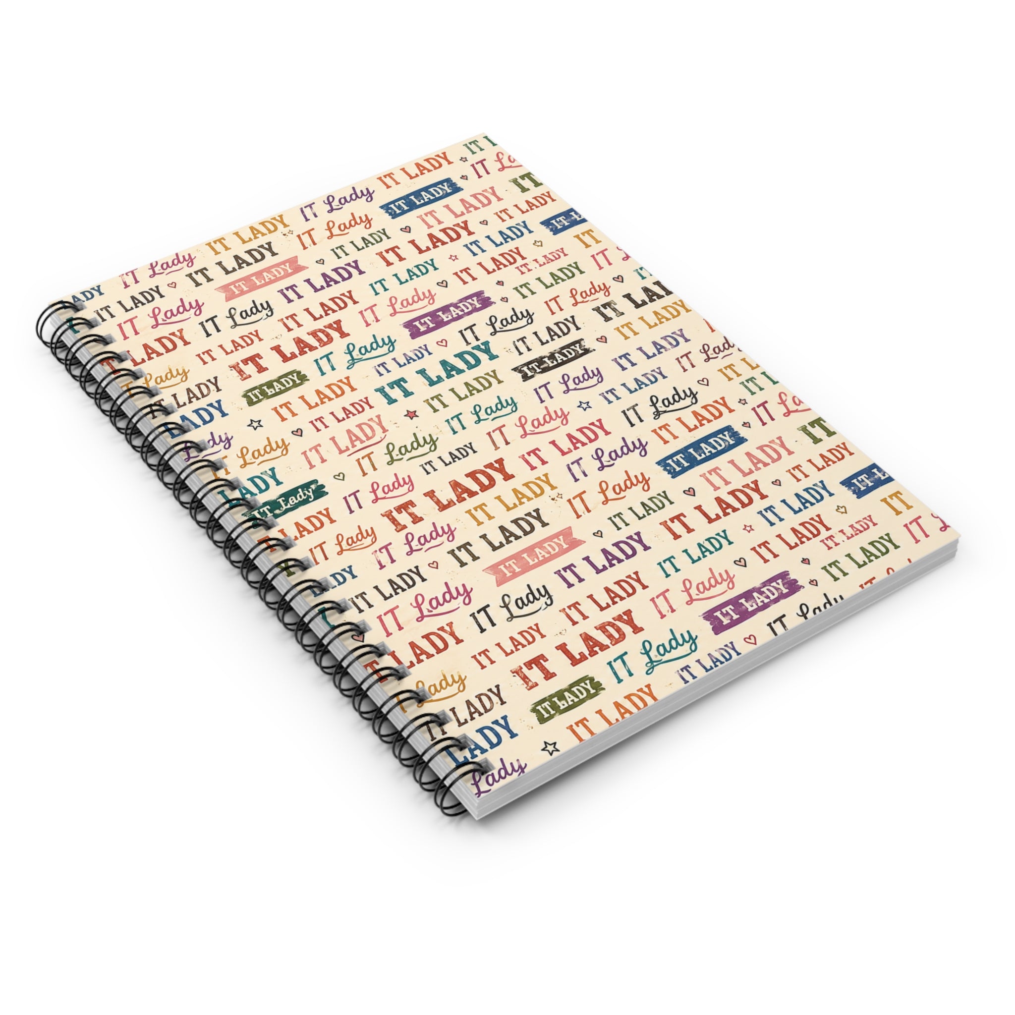 IT Lady Vintage Spiral Notebook