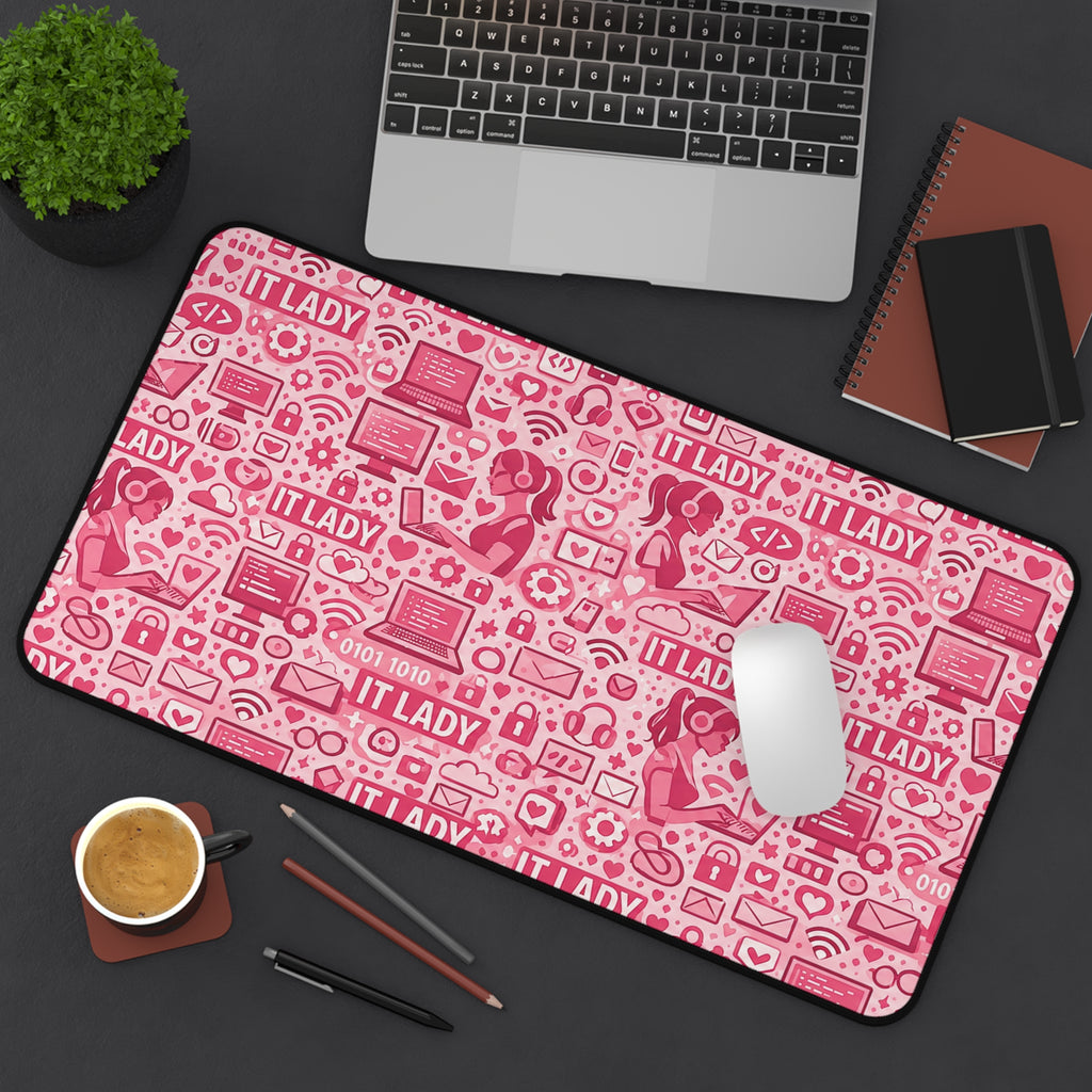 IT Lady Pink Pattern Desk Mat