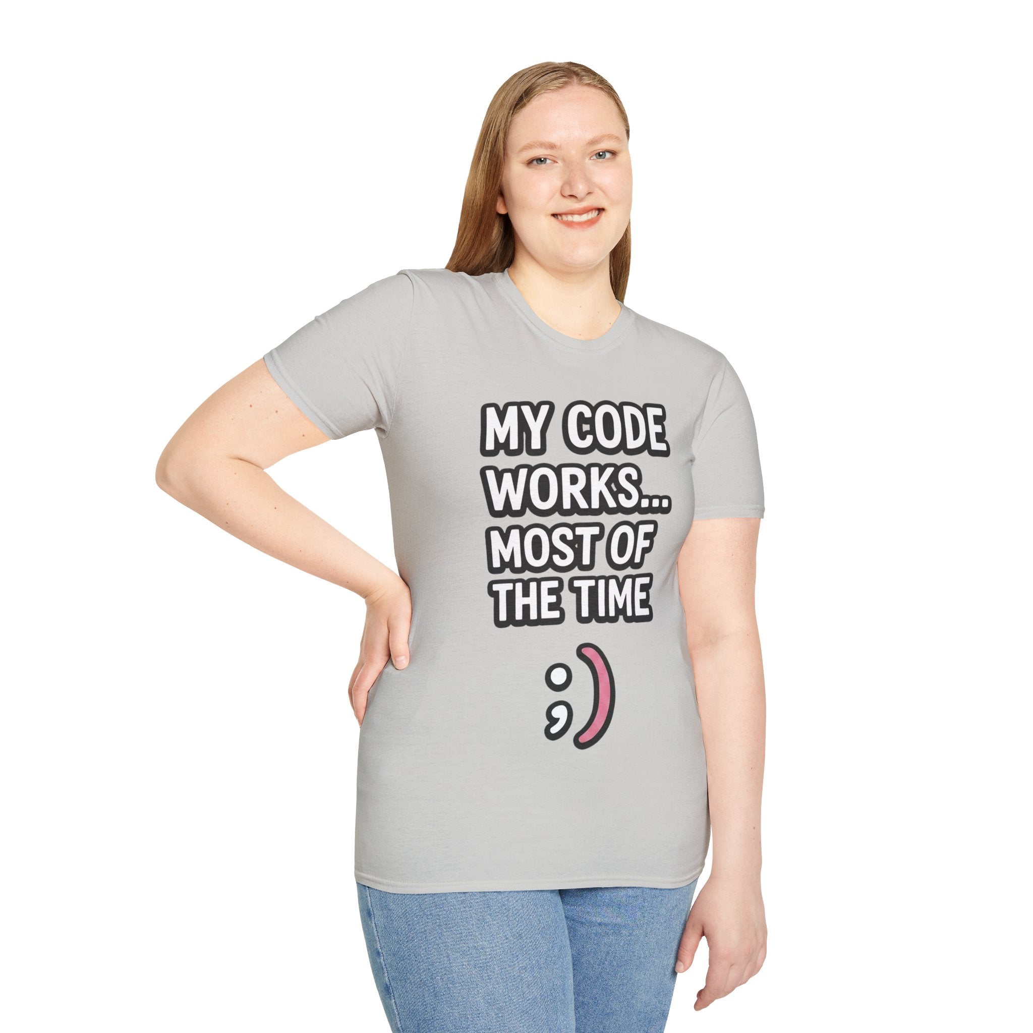 My Code Works... Most Of The Time Unisex Softstyle T-Shirt