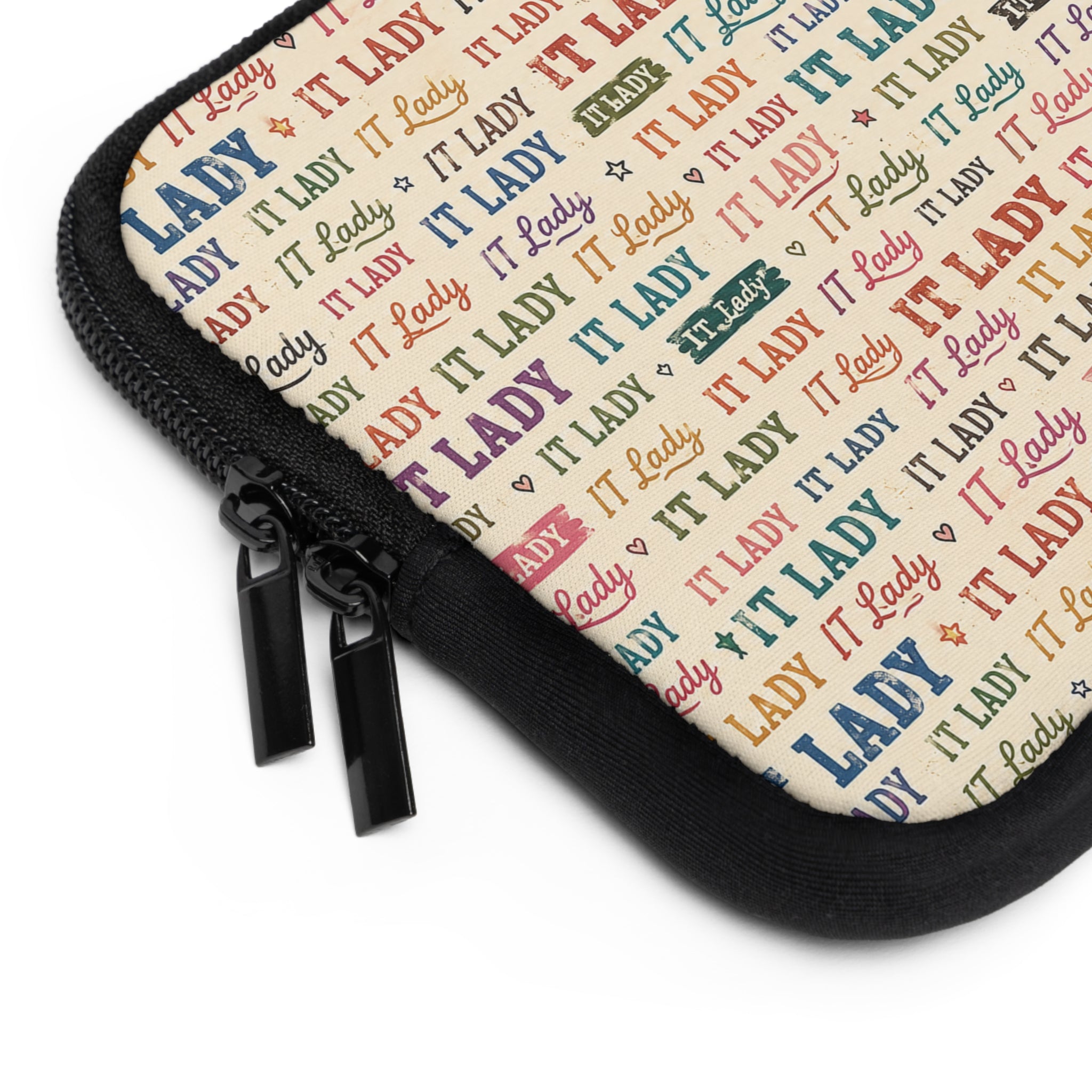 I.T. Lady Vintage Laptop Sleeve - Retro Rainbow Tech Accessory