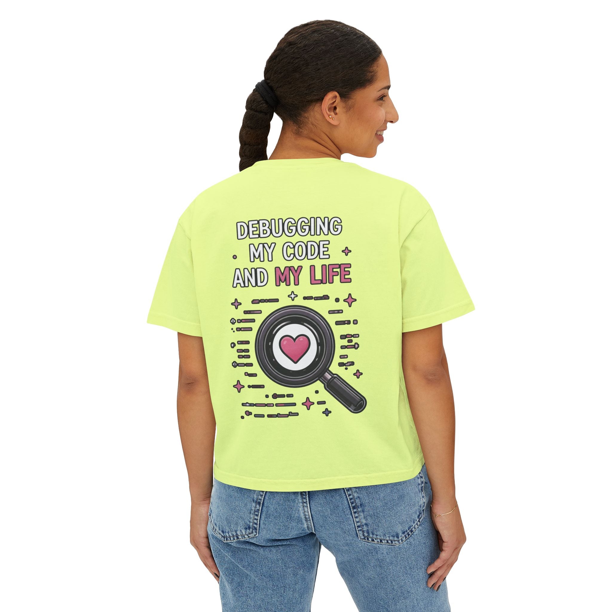 Debugging My Code and My life Women's Boxy T-Shirt