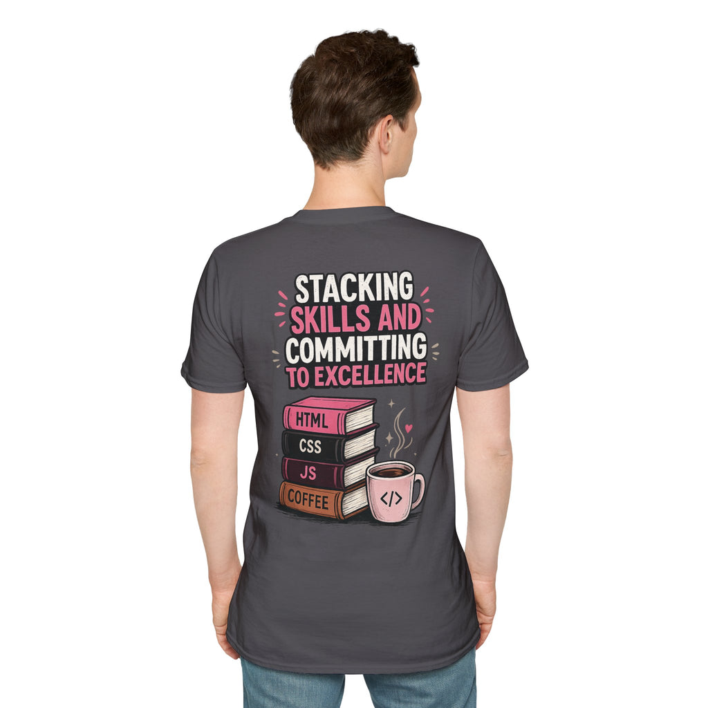 Stacking Stills and Committing to Excellence Unisex Softstyle T-Shirt