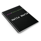 Hello World Programmer Spiral Notebook - print("Hello World") Coding Journal