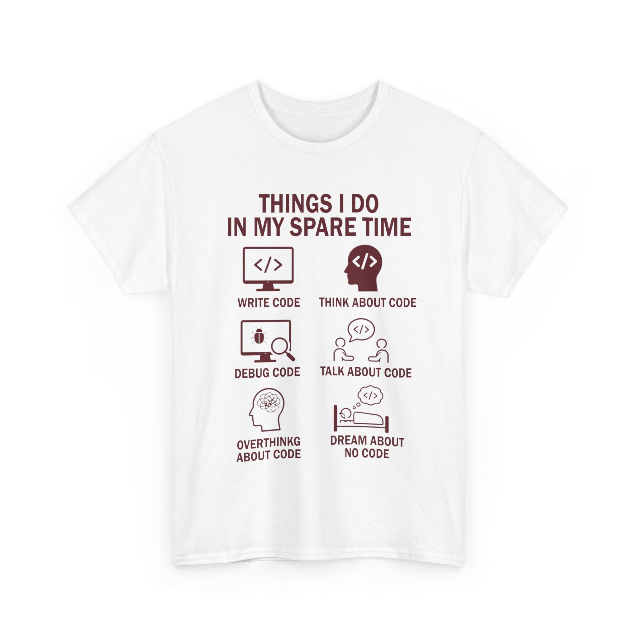 Things I Do in My Spare Time (Code) Unisex Heavy Cotton T-Shirt