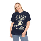 IT Lady at Work / Cat Lady at Home Softstyle T-Shirt