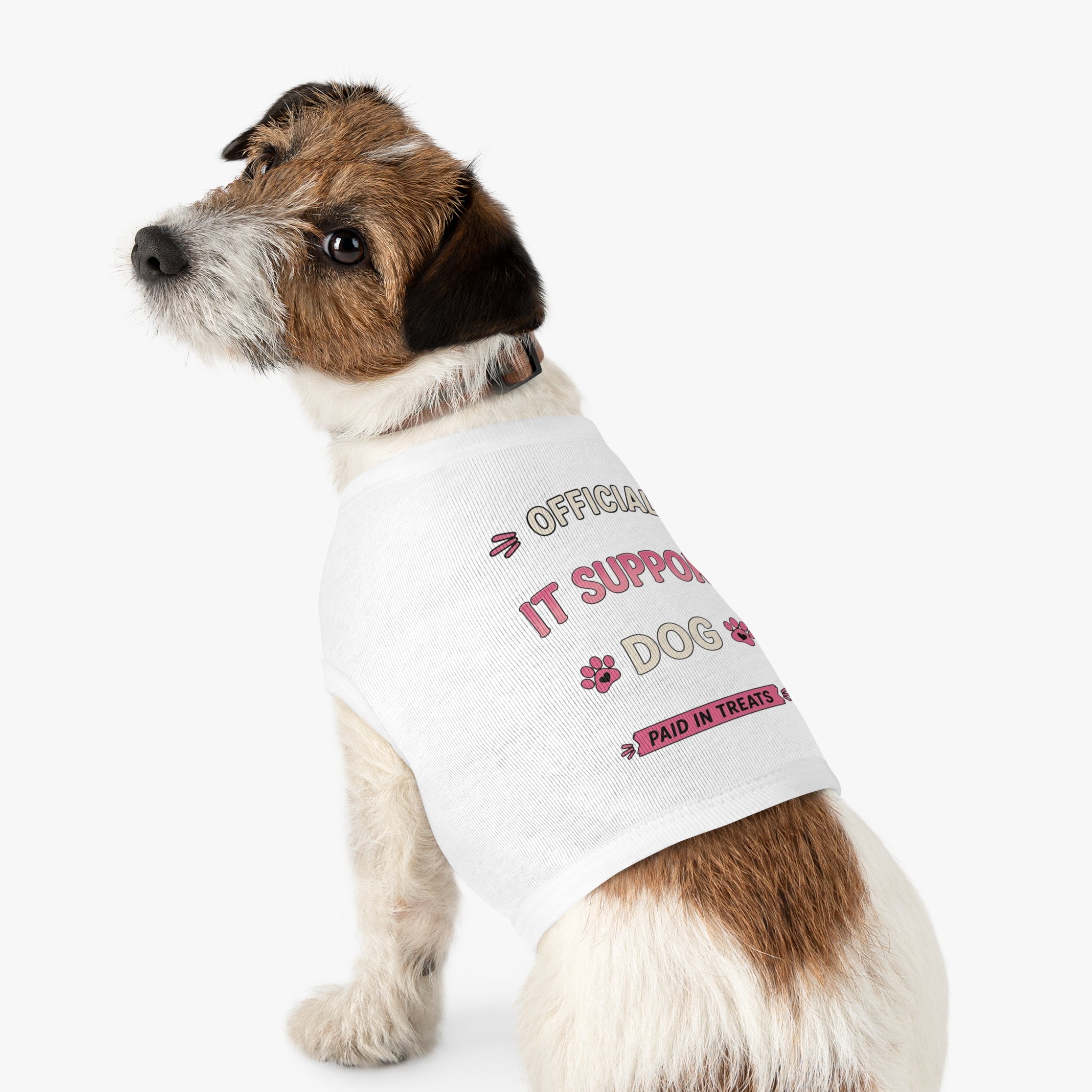 Official IT Support Dog: Paid in Treats Pet Tank Top - Cute Techie Dog Tee