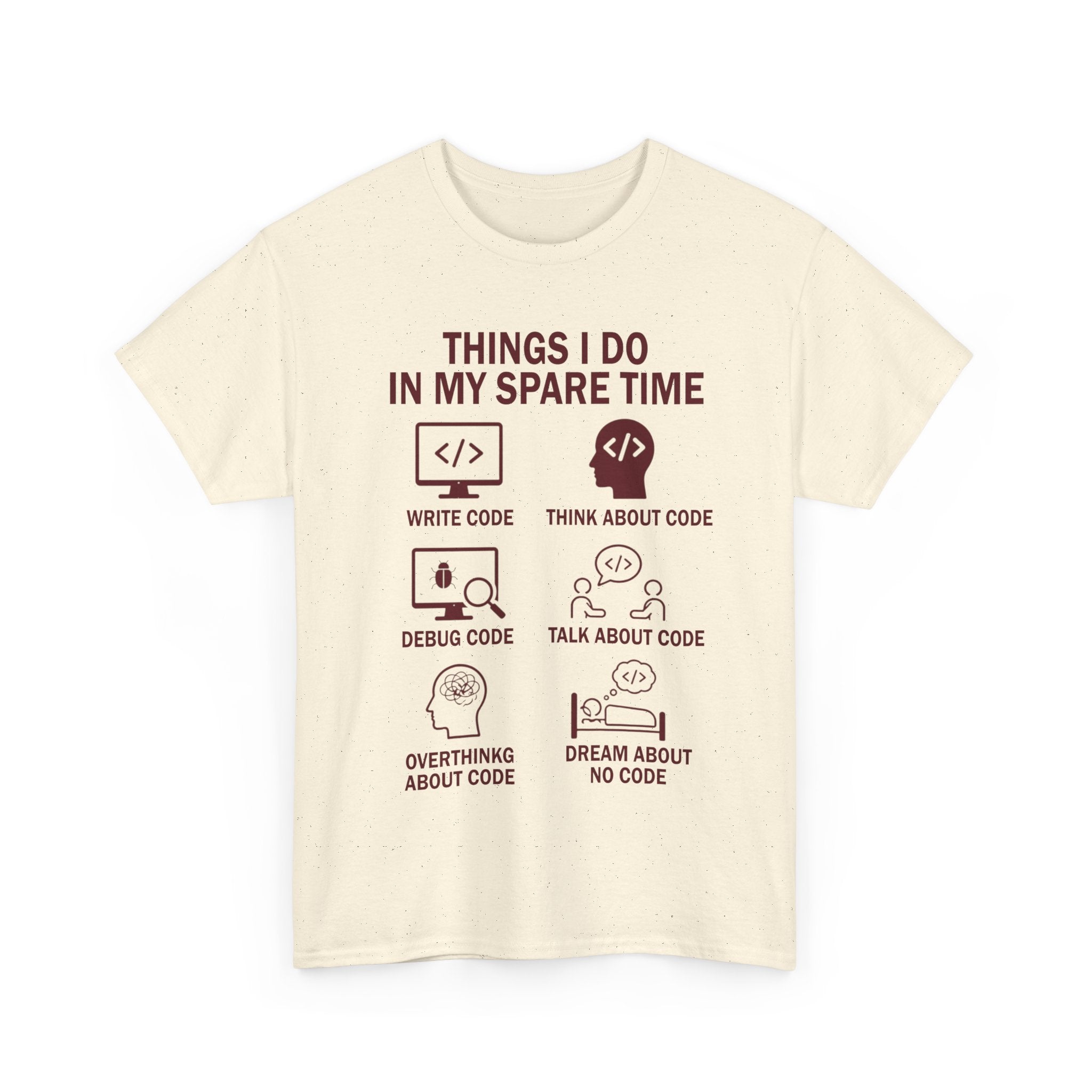 Things I Do in My Spare Time (Code) Unisex Heavy Cotton T-Shirt