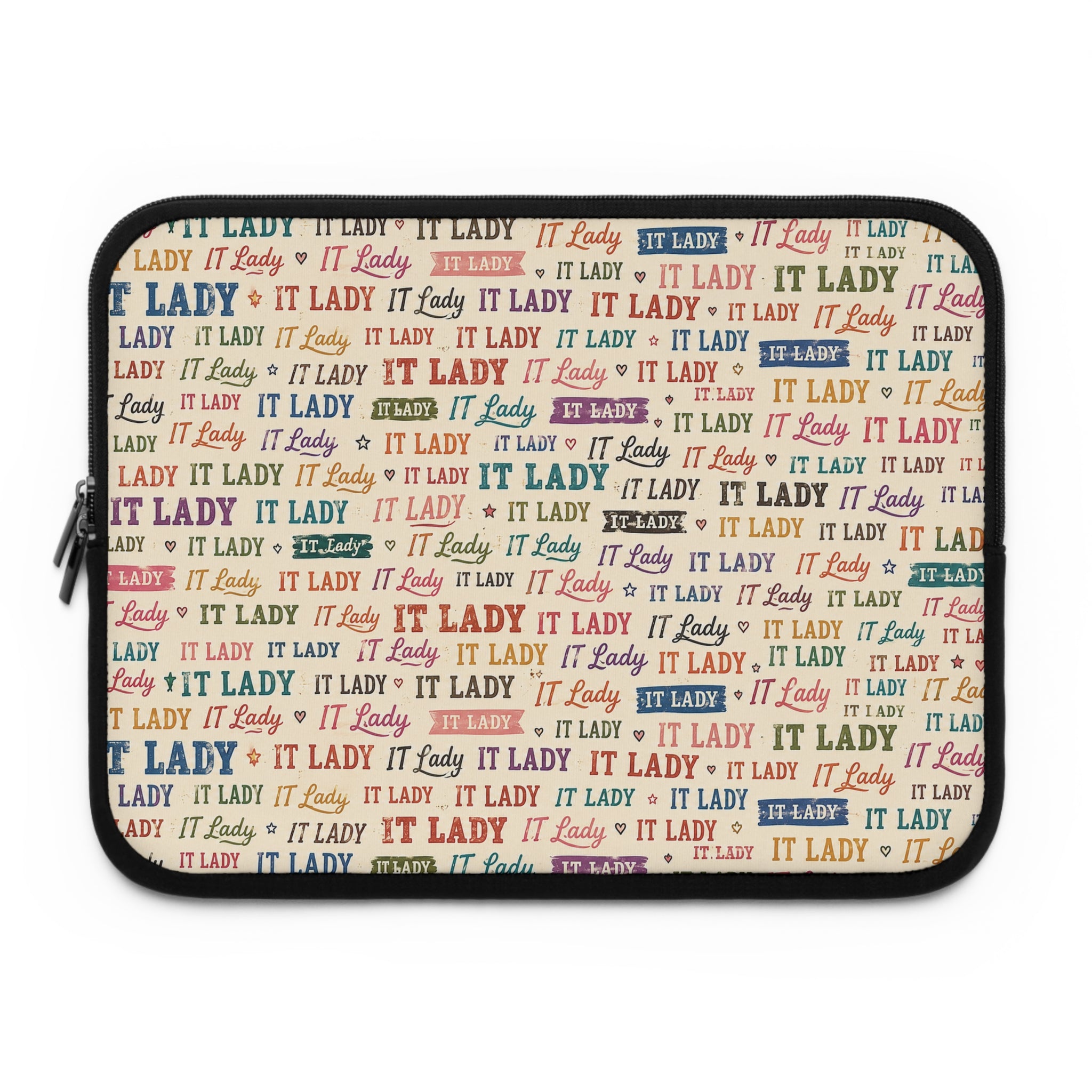 I.T. Lady Vintage Laptop Sleeve - Retro Rainbow Tech Accessory