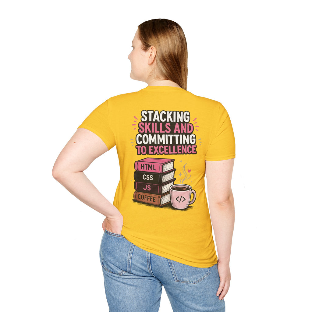 Stacking Stills and Committing to Excellence Unisex Softstyle T-Shirt