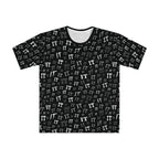 Black 'IT' Pattern Graphic All-Over Print Unisex T-Shirt