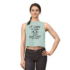 IT Lady at Work Dog Lady at Home Crop Tank Top