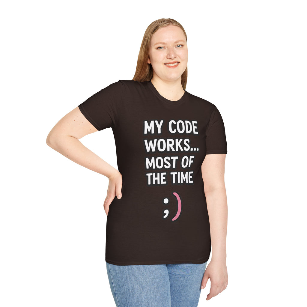 My Code Works... Most Of The Time Unisex Softstyle T-Shirt
