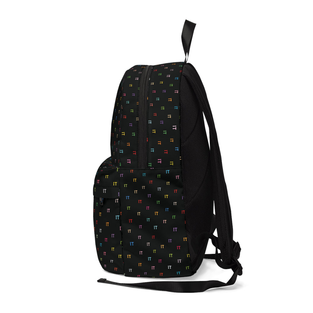 IT Color and Black Pattern Unisex Backpack