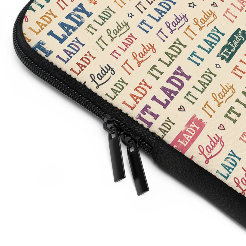 I.T. Lady Vintage Laptop Sleeve - Retro Rainbow Tech Accessory