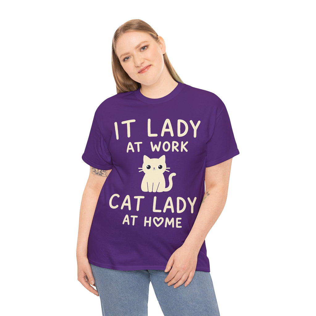 IT Lady at Work / Cat Lady at Home Softstyle T-Shirt