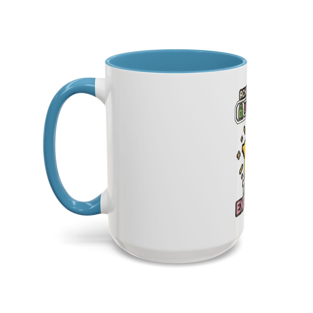 Achievement Unlocked: Tech Explorer Accent Coffee Mug - Cute Pixel Star Gamer Gift