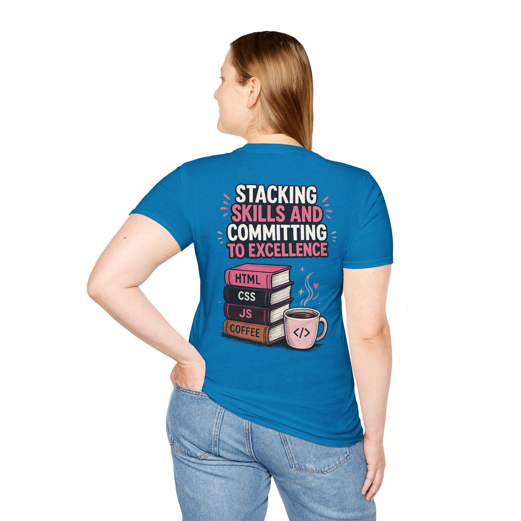 Stacking Stills and Committing to Excellence Unisex Softstyle T-Shirt