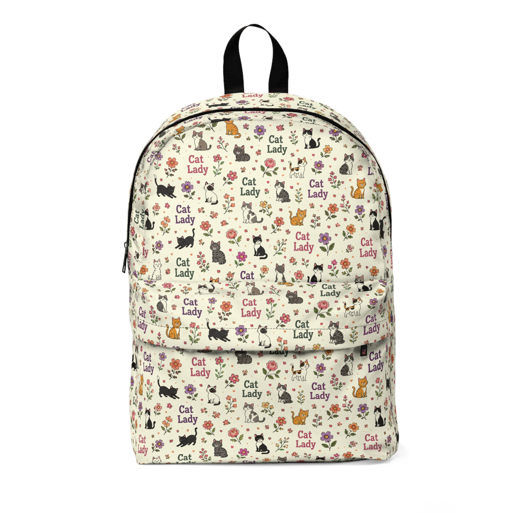 Cat Lady Pattern Backpack