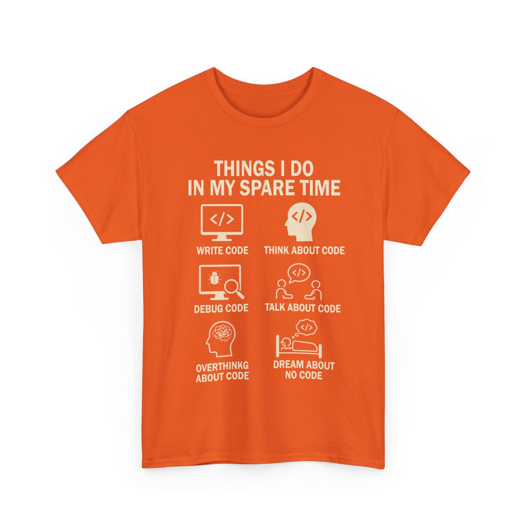 Things I Do in My Spare Time (Code) Unisex Heavy Cotton T-Shirt