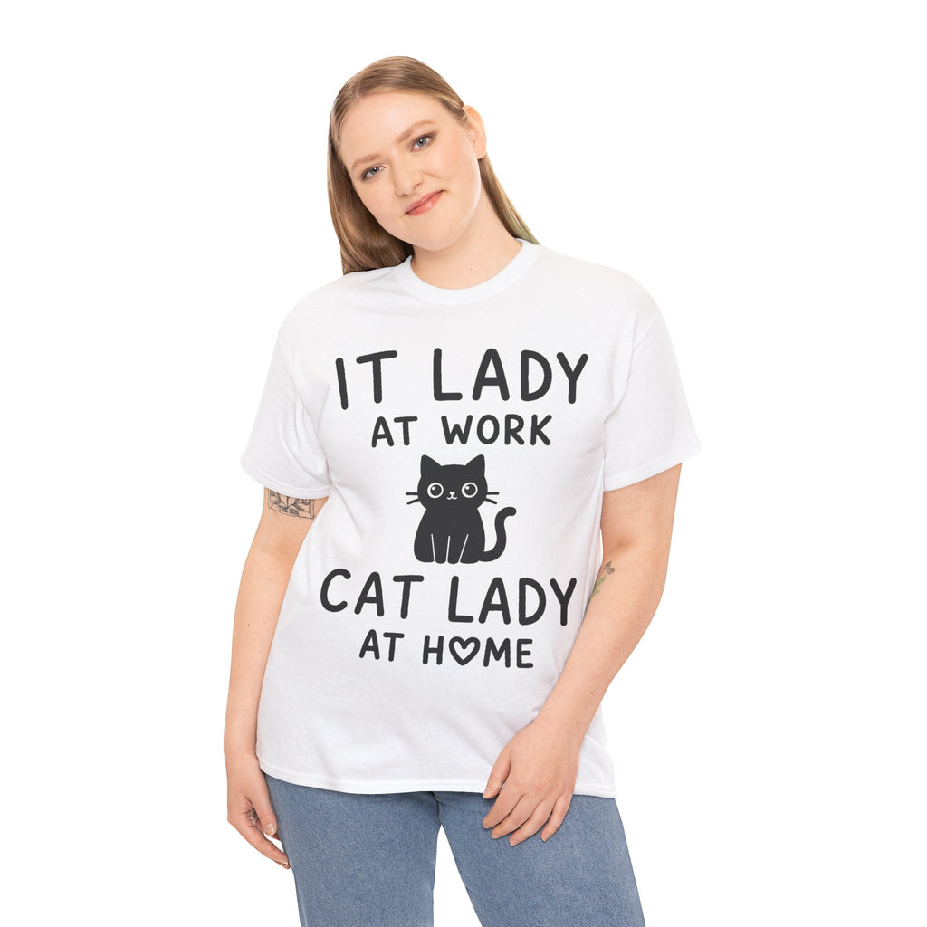 IT Lady at Work / Cat Lady at Home Softstyle T-Shirt