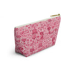 IT Lady Pink Tech Accessory Pouch - T‑Bottom Makeup & Gadget Organizer