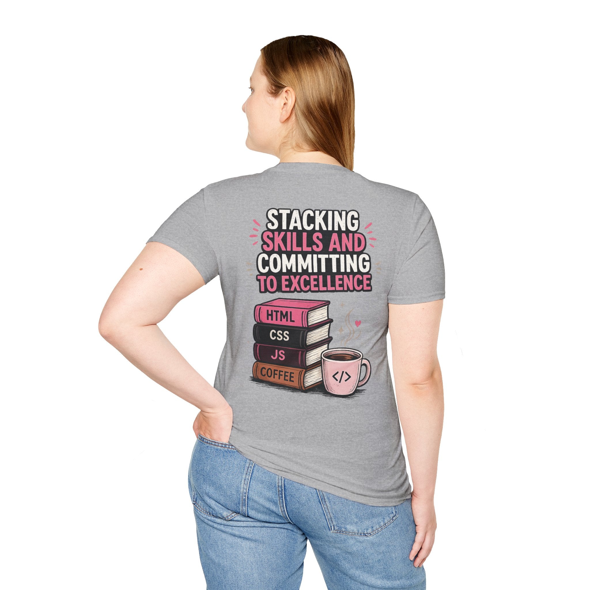 Stacking Stills and Committing to Excellence Unisex Softstyle T-Shirt