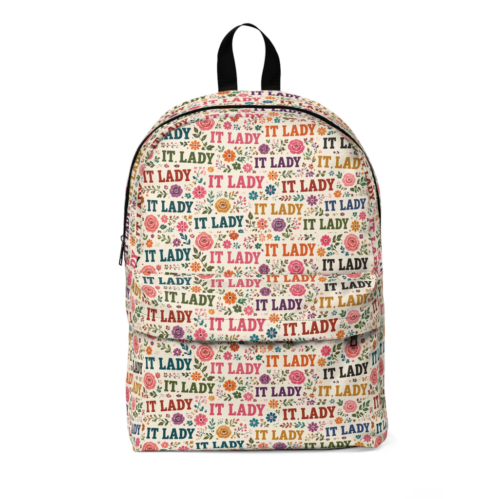 IT Lady Floral Pattern Backpack